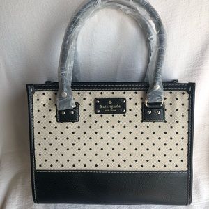 Kate spade Quinn Belltown cream with black leather